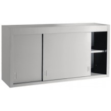 Inox ερμάριο τοίχου ποτηριέρα με συρόμενες πόρτες Inox ερμάριο τοίχου ποτηριέρα με συρόμενες πόρτες