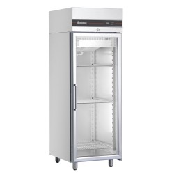 Inox μονό ψυγείο συντήρησης με γυάλινη πόρτα CAS172 GL c1664
