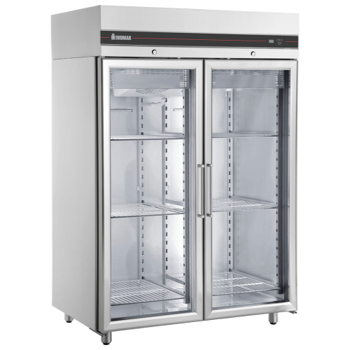 Inox διπλό ψυγείο συντήρησης με γυάλινες πόρτες CES2144 GL c1665