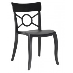 Καρέκλα πολυπροπυλενίου fiberglass με μαύρο σκελετό και πλάτη μαύρη 2e185ag17