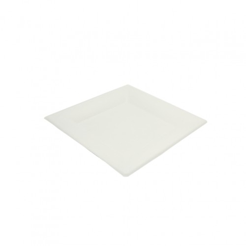 Σετ 50 Πιάτα Ρηχά Τετράγωνα από ζαχαροκάλαμο Μίας Χρήσης Εκρού 15x15cm c167498