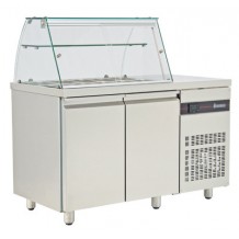 Inox διπλό ψυγείο τόστ με βιτρίνα Inox διπλό ψυγείο τόστ με βιτρίνα