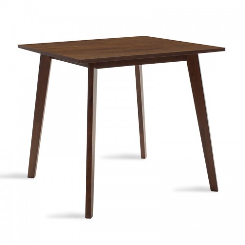 Τραπέζι Benson pakoworld MDF με καπλαμά χρώμα καρυδί 80x80x75εκ c169734