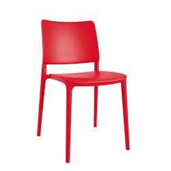 Καρέκλα πολυπροπυλενίου fiberglass κόκκινη στοιβαζόμενη l193ag17