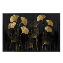 FLOWERS ΠΙΝΑΚΑΣ ΜΑΥΡΟ ΧΡΥΣΟ ΜΕ ΜΑΥΡΗ ΚΟΡΝΙΖΑ 120x80cm c172497 FLOWERS ΠΙΝΑΚΑΣ ΜΑΥΡΟ ΧΡΥΣΟ ΜΕ ΜΑΥΡΗ ΚΟΡΝΙΖΑ 120x80cm c172497