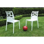 Καρέκλα αλουμινίου πολυπροπυλενίου με σκελετό λευκό και πλάτη glossy λευκή 1j187ag17