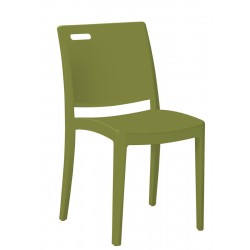 Καρέκλα πολυπροπυλενίου στοιβαζόμενη πράσινη f162ag17