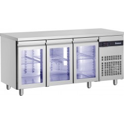 Ψυγείο πάγκος με γυάλινες πόρτες και υπερύψωμα 224lt c18002