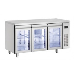 Ψυγείο πάγκος με γυάλινες πόρτες 421lt c18080