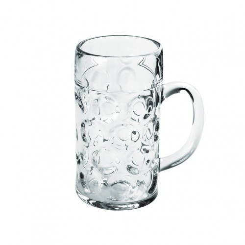 Σετ 12 πλαστικά ποτήρια μπύρας SAN πισίνας 53cl 8x15cm διάφανα c185047