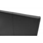 Κρεβάτι Nevil μονό 100x200 τεχνόδερμα PU χρώμα μαύρο ματ με ανατομικές τάβλες c19733
