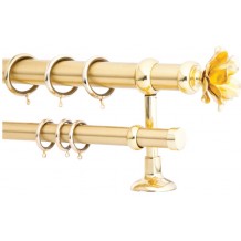 Κουρτινόξυλο 1,6m χρυσό διπλό c20432