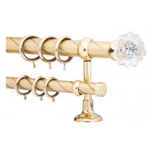 Κουρτινόξυλο 2.5m διπλό χρυσό c20467