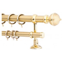 Κουρτινόξυλο 2.5m διπλό χρυσό c20545