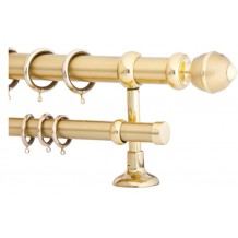 Κουρτινόξυλο 2.5m διπλό χρυσό c20567