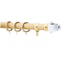 Κουρτινόξυλο 1.6m μονό χρυσό με swarovski c20656 Κουρτινόξυλο 1.6m μονό χρυσό με swarovski c20656