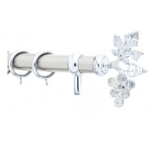Κουρτινόξυλο 1.6m μονό ασημί με swarovski c20737 Κουρτινόξυλο 1.6m μονό ασημί με swarovski c20737