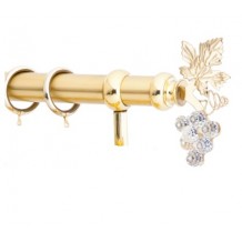 Κουρτινόξυλο 2.5m μονό χρυσό με swarovski c20749