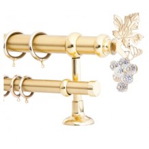 Κουρτινόξυλο 1.6m διπλό χρυσό με swarovski c20752 Κουρτινόξυλο 1.6m διπλό χρυσό με swarovski c20752