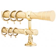 Κουρτινόξυλο 2.5m διπλό χρυσό c20870