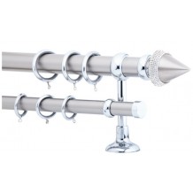 Κουρτινόξυλο 2.5m διπλό με strass c20938