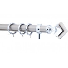 Κουρτινόξυλο 1.6m μονό ασημί με swarovski c20982 Κουρτινόξυλο 1.6m μονό ασημί με swarovski c20982