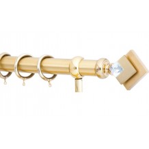 Κουρτινόξυλο 2.5m μονό χρυσό με swarovski c20994