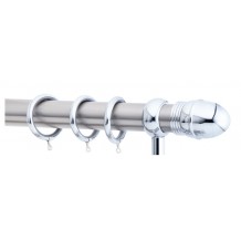 Κουρτινόξυλο 1.6m μονό ασημί c21066 Κουρτινόξυλο 1.6m μονό ασημί c21066