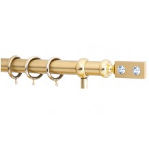 Κουρτινόξυλο 2m μονό χρυσό με swarovski c21101