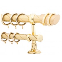 Κουρτινόξυλο 2.5m διπλό χρυσό c21176