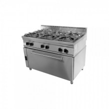 Κουζίνα αερίου με 6 εστίες και μεγάλο φούρνο Κουζίνα αερίου με 6 εστίες και μεγάλο φούρνο