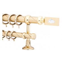 Κουρτινόξυλο 2m διπλό χρυσό με strass c21255