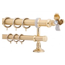 Κουρτινόξυλο 2m διπλό χρυσό με strass c21275