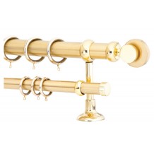 Κουρτινόξυλο 2m διπλό χρυσό c21319