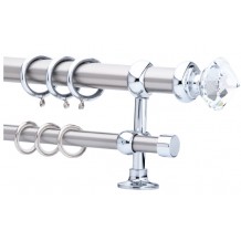 Κουρτινόξυλο 0.80-1.40m διπλό με swarovski c21350