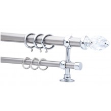 Κουρτινόξυλο 0.80-1.40m διπλό με swarovski c21356