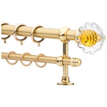 Κουρτινόξυλο 2.20-3.20m διπλό χρυσό με swarovski c21376 Κουρτινόξυλο 2.20-3.20m διπλό χρυσό με swarovski c21376