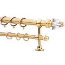 Κουρτινόξυλο 2.20-3.20m διπλό χρυσό με swarovski c21419 Κουρτινόξυλο 2.20-3.20m διπλό χρυσό με swarovski c21419