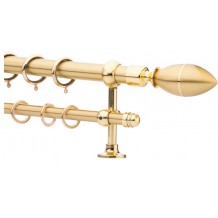 Κουρτινόξυλο 2.20-3.20m διπλό χρυσό c21455 Κουρτινόξυλο 2.20-3.20m διπλό χρυσό c21455