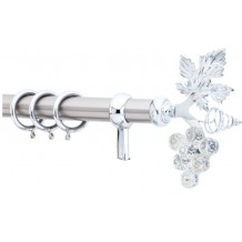 Κουρτινόξυλο 2.20-3.20m μονό με swarovski c21458