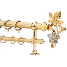 Κουρτινόξυλο 0.80-1.40m διπλό με swarovski c21465