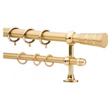 Κουρτινόξυλο 2.20-3.20m διπλό χρυσό c21485 Κουρτινόξυλο 2.20-3.20m διπλό χρυσό c21485