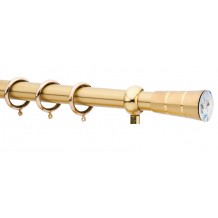 Κουρτινόξυλο 1.40-2.20m μονό χρυσό με swarovski c21493