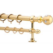 Κουρτινόξυλο 2.20-3.20m διπλό χρυσό με swarovski c21503 Κουρτινόξυλο 2.20-3.20m διπλό χρυσό με swarovski c21503