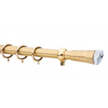 Κουρτινόξυλο 1.40-2.20m μονό χρυσό c21511