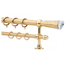 Κουρτινόξυλο 2.20-3.20m διπλό χρυσό c21515 Κουρτινόξυλο 2.20-3.20m διπλό χρυσό c21515