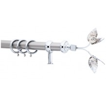 Κουρτινόξυλο 2.20-3.20m μονό ασημί c21518 Κουρτινόξυλο 2.20-3.20m μονό ασημί c21518