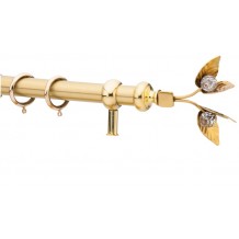 Κουρτινόξυλο 1.40-2.20m μονό χρυσό c21523