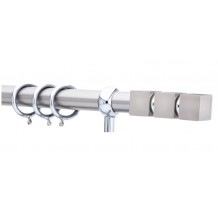 Κουρτινόξυλο 1.40-2.20m μονό ασημί c21535 Κουρτινόξυλο 1.40-2.20m μονό ασημί c21535