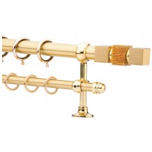 Κουρτινόξυλο 0.80-1.40m διπλό χρυσό c21555